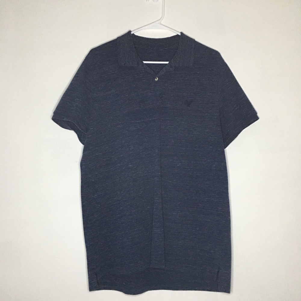 American Eagle collard shirt navy size-L